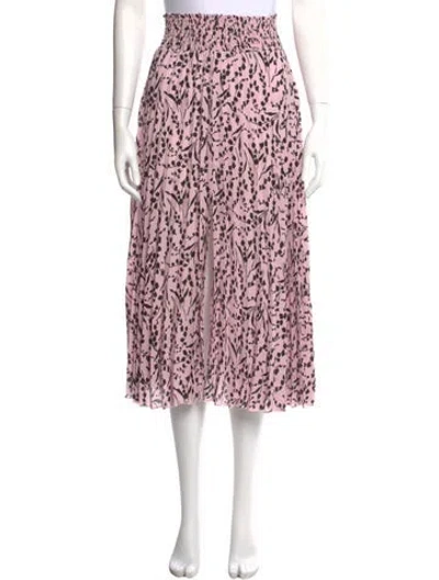 Pre-owned Maje Printed Midi Length Skirt In Pink
