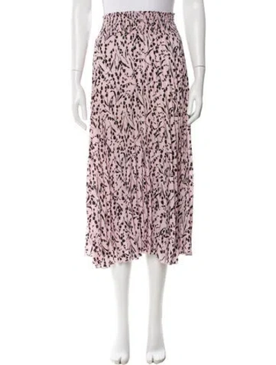 Pre-owned Maje Printed Midi Length Skirt In Pink