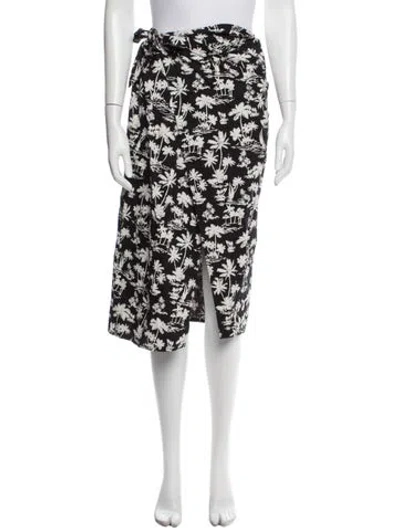 Pre-owned Maje Printed Midi Length Skirt W/ Tags In Multi