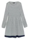 Maje Chiffon Printed Pleated Mini Dress In Gray