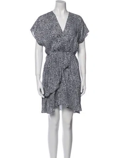 Pre-owned Maje Printed Mini Dress In Black