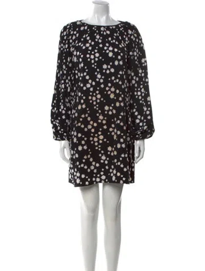 Pre-owned Maje Printed Mini Dress In Black