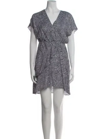 Pre-owned Maje Printed Mini Dress In Black