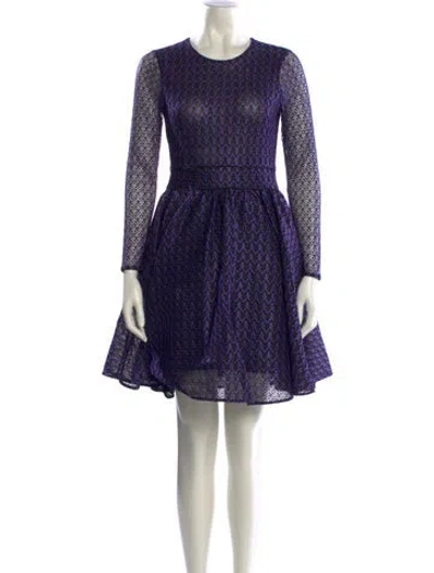 Pre-owned Maje Printed Mini Dress In Black