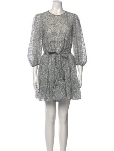 Pre-owned Maje Printed Mini Dress In Black
