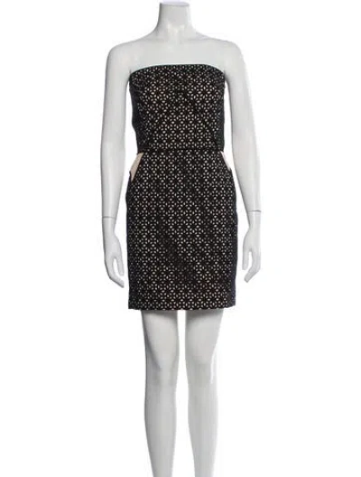 Pre-owned Maje Printed Mini Dress In Black