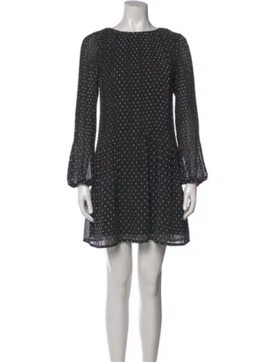 Pre-owned Maje Printed Mini Dress In Black