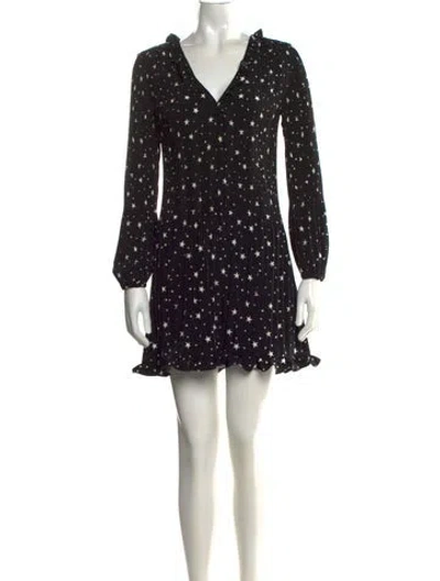 Pre-owned Maje Printed Mini Dress In Black