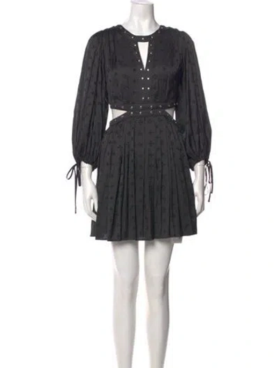 Pre-owned Maje Printed Mini Dress In Blue