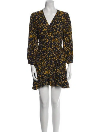 Pre-owned Maje Printed Mini Dress In Blue