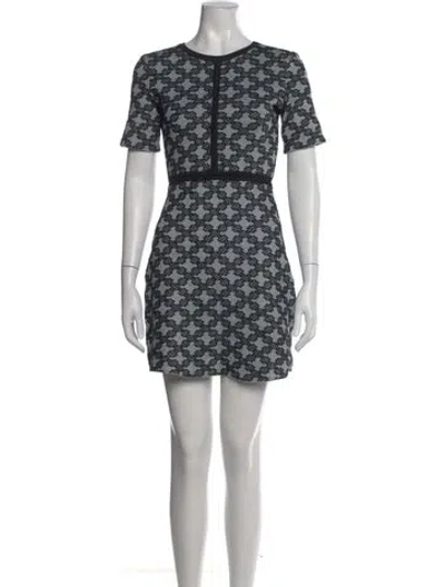 Pre-owned Maje Printed Mini Dress In Blue