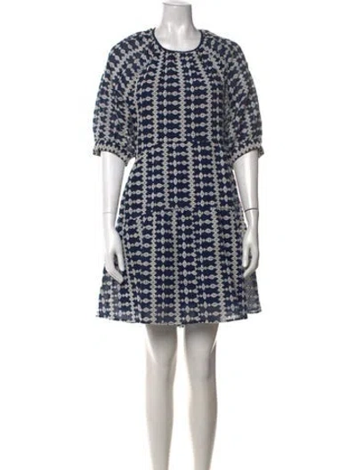 Pre-owned Maje Printed Mini Dress In Blue