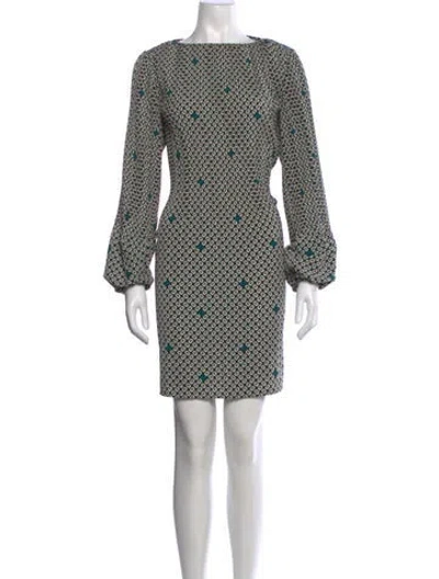Pre-owned Maje Printed Mini Dress In Green