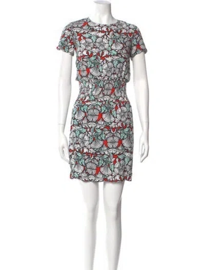 Pre-owned Maje Printed Mini Dress In Multi