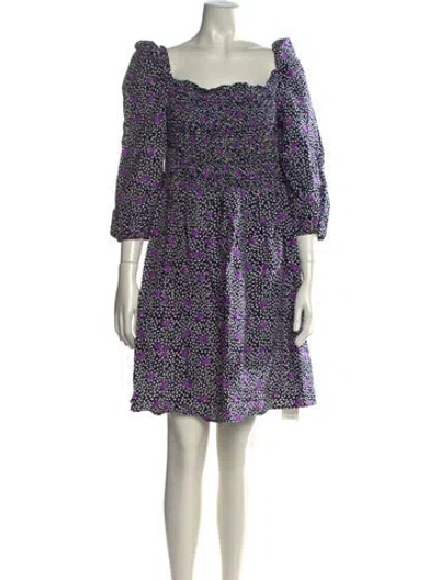 Pre-owned Maje Printed Mini Dress In Multi