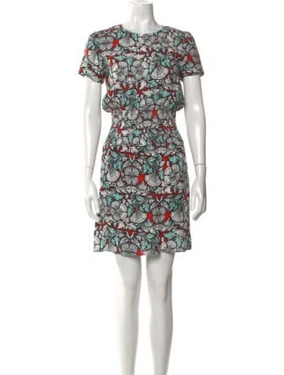 Pre-owned Maje Printed Mini Dress In Multi