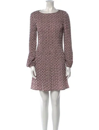 Pre-owned Maje Printed Mini Dress In Multi