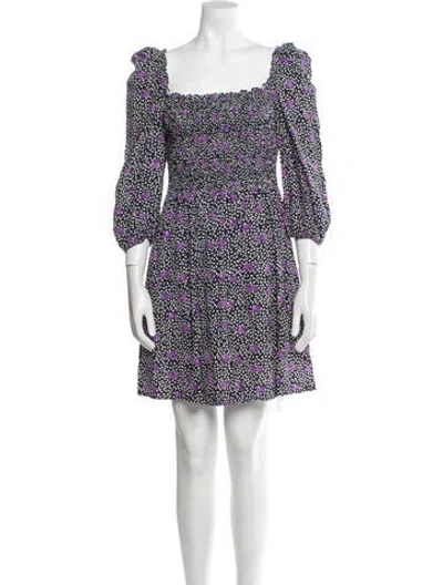 Pre-owned Maje Printed Mini Dress In Multi