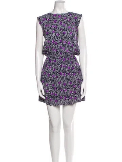 Pre-owned Maje Printed Mini Dress In Multi