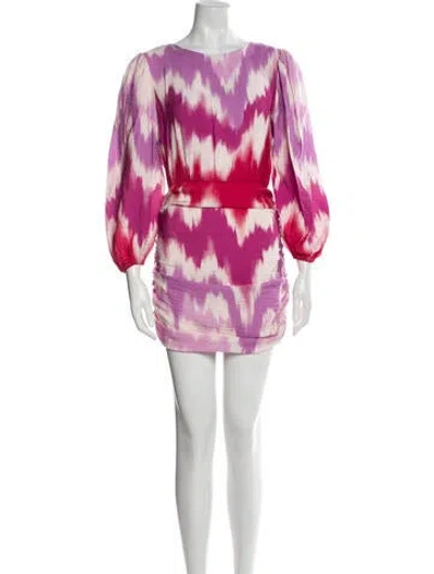 Pre-owned Maje Printed Mini Dress In Multi