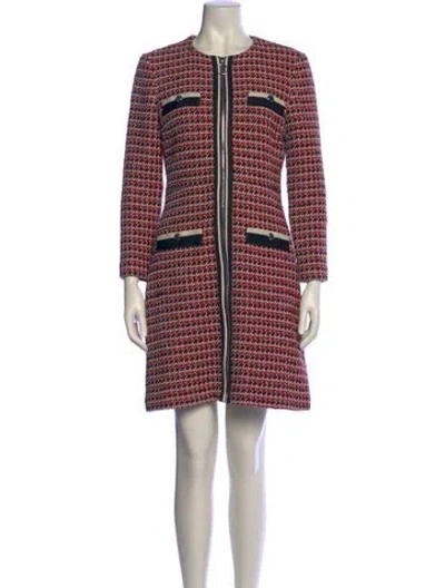Pre-owned Maje Printed Mini Dress In Multi