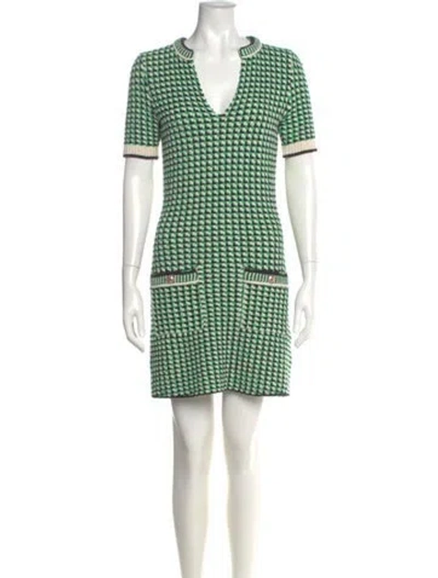 Pre-owned Maje Printed Mini Dress In Multi