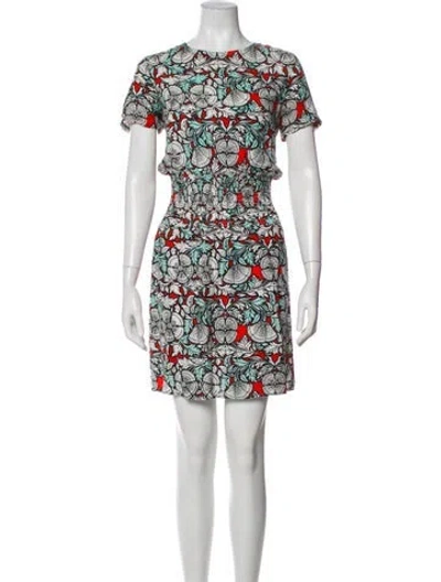 Pre-owned Maje Printed Mini Dress In Multi