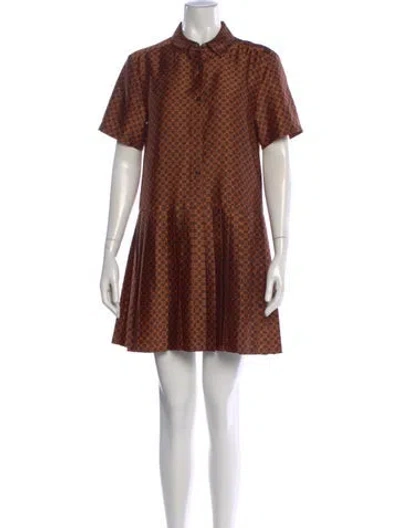 Pre-owned Maje Printed Mini Dress In Multi