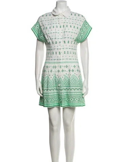 Pre-owned Maje Printed Mini Dress In Neutral