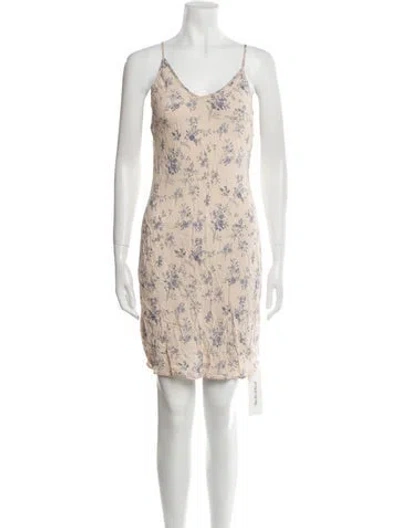 Pre-owned Maje Printed Mini Dress In Neutral