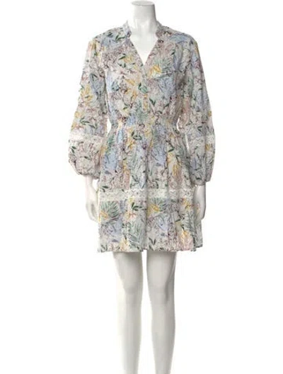 Pre-owned Maje Printed Mini Dress In Neutral