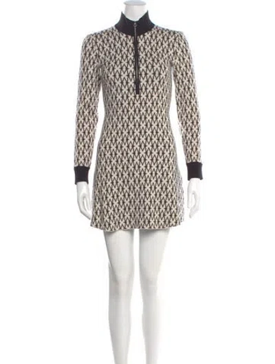 Pre-owned Maje Printed Mini Dress In Neutral