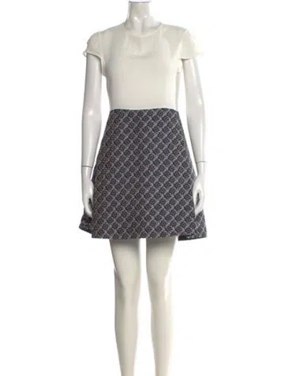 Pre-owned Maje Printed Mini Dress In Neutral
