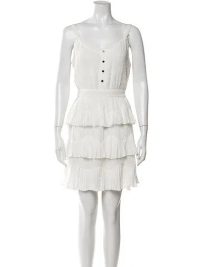 Pre-owned Maje Printed Mini Dress In Neutral