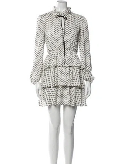 Pre-owned Maje Printed Mini Dress In Neutral