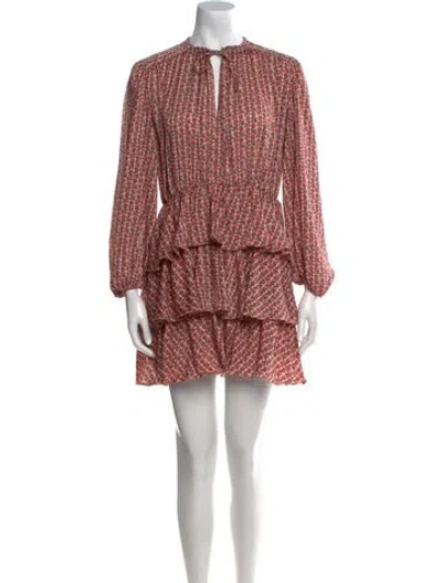 Pre-owned Maje Printed Mini Dress In Orange