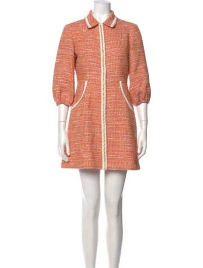 Pre-owned Maje Printed Mini Dress In Orange