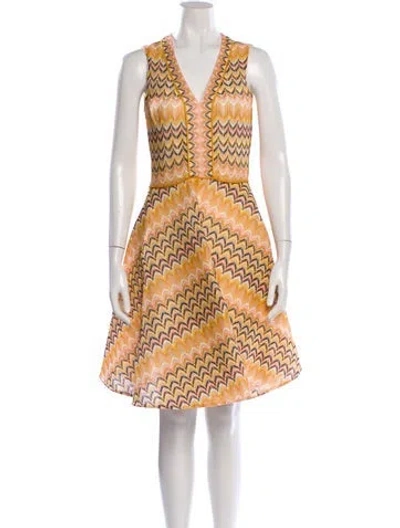 Pre-owned Maje Printed Mini Dress In Orange