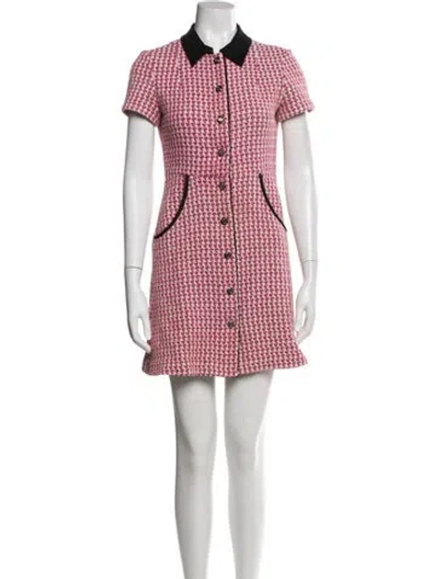 Pre-owned Maje Printed Mini Dress In Pink