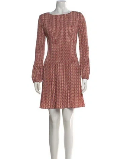 Pre-owned Maje Printed Mini Dress In Pink