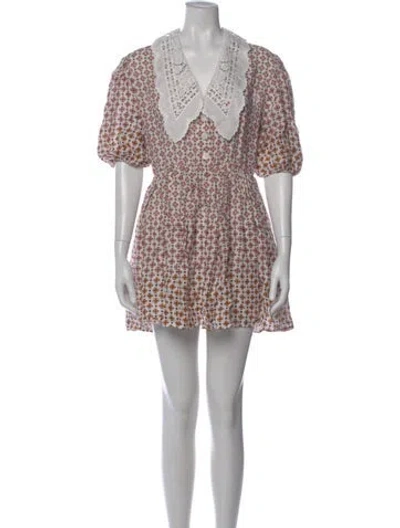Pre-owned Maje Printed Mini Dress In Pink