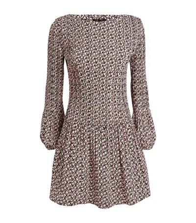 Maje Printed Mini Dress In Multi