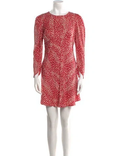 Pre-owned Maje Printed Mini Dress In Red