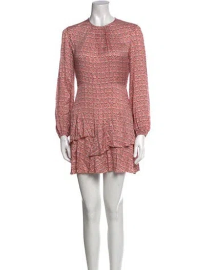 Pre-owned Maje Printed Mini Dress In Red