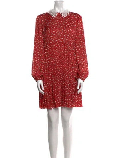 Pre-owned Maje Printed Mini Dress W/ Tags