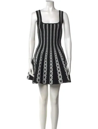 Pre-owned Maje Printed Mini Dress W/ Tags In Black