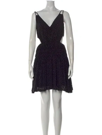 Pre-owned Maje Printed Mini Dress W/ Tags In Black