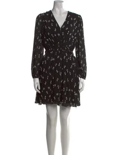Pre-owned Maje Printed Mini Dress W/ Tags In Black