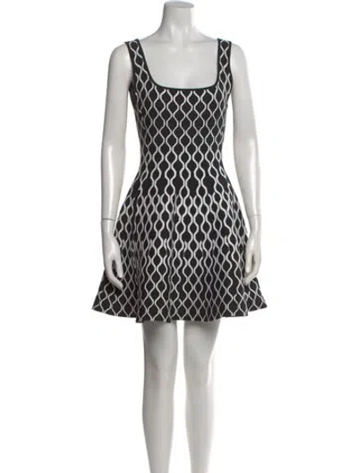 Pre-owned Maje Printed Mini Dress W/ Tags In Black