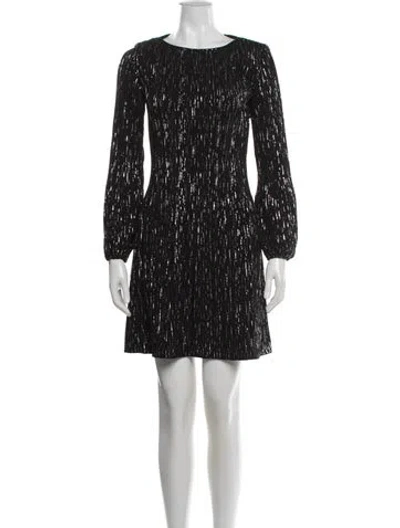 Pre-owned Maje Printed Mini Dress W/ Tags In Blue